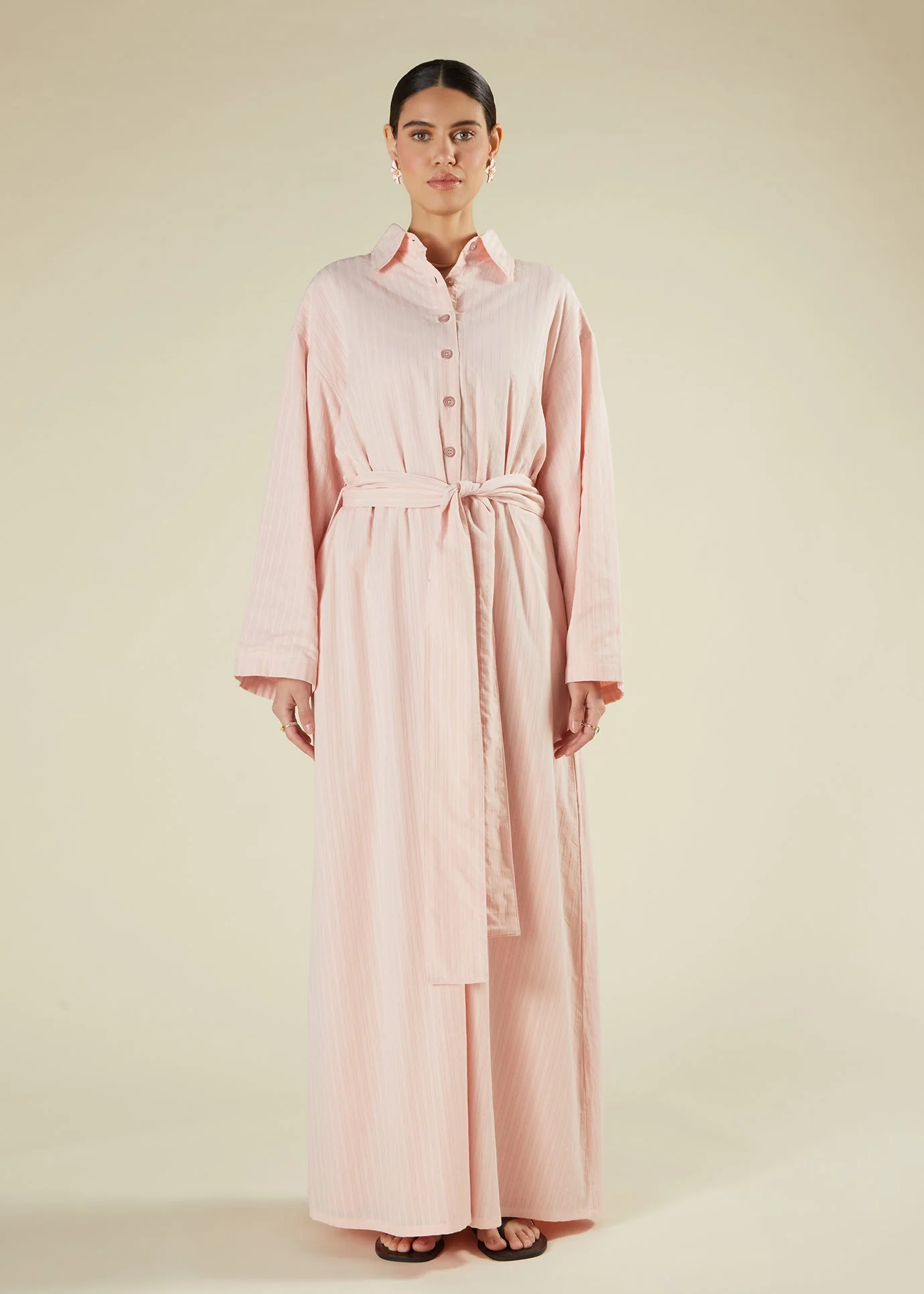 Self Stripe Cotton Maxi Blush - Image 4