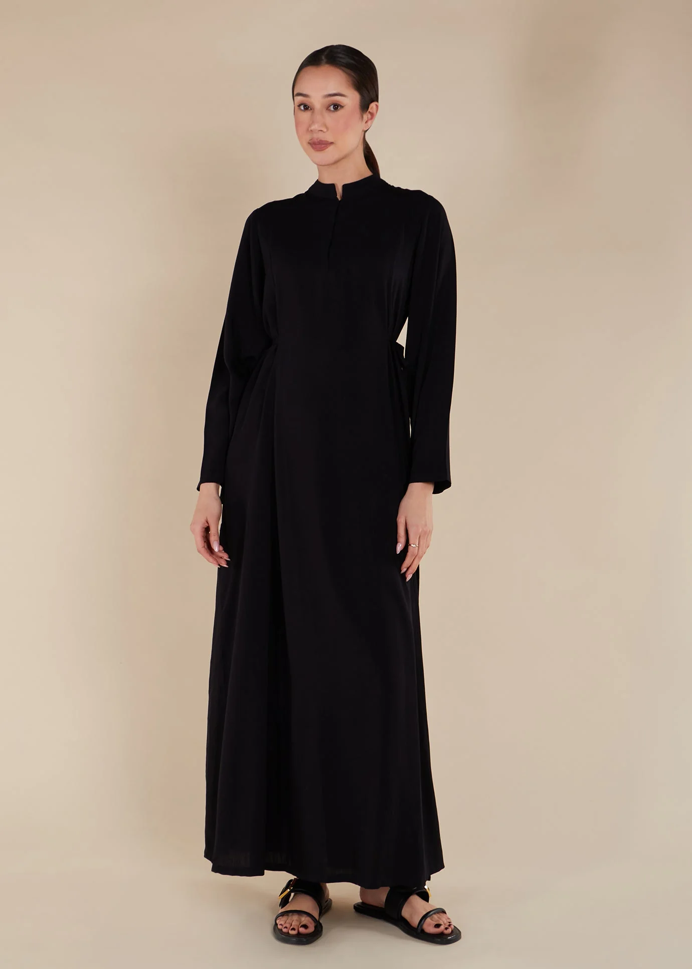Side Tie Maxi Black - Final Sale
