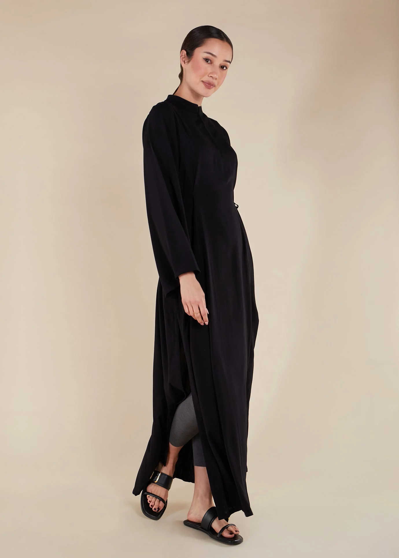 Side Tie Maxi Black - Final Sale - Image 2