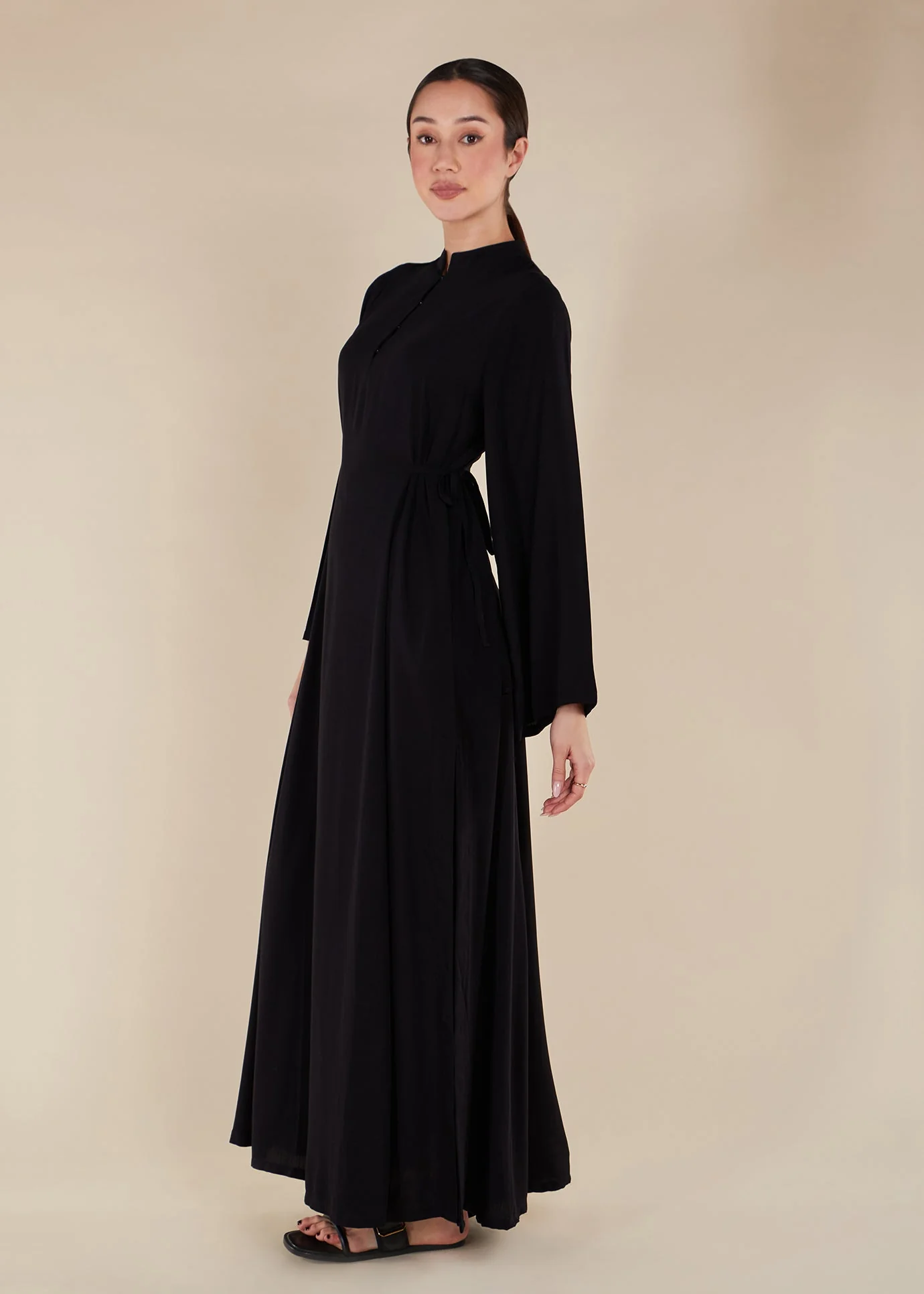 Side Tie Maxi Black - Final Sale - Image 4