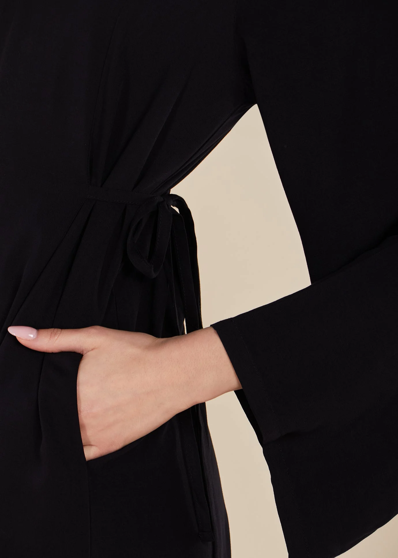 Side Tie Maxi Black - Final Sale - Image 7
