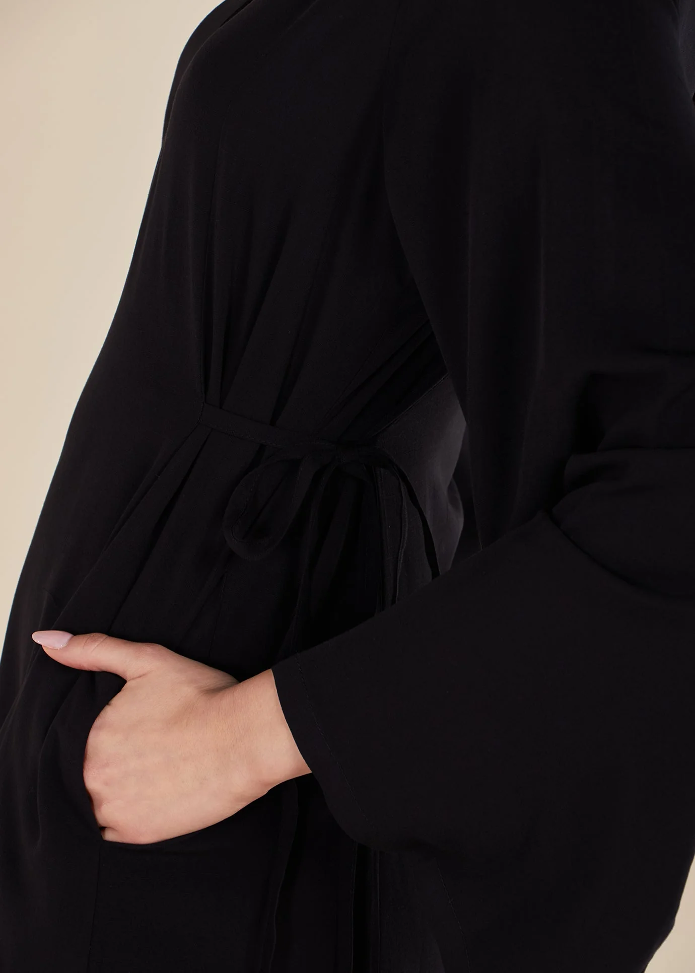 Side Tie Maxi Black - Final Sale - Image 8