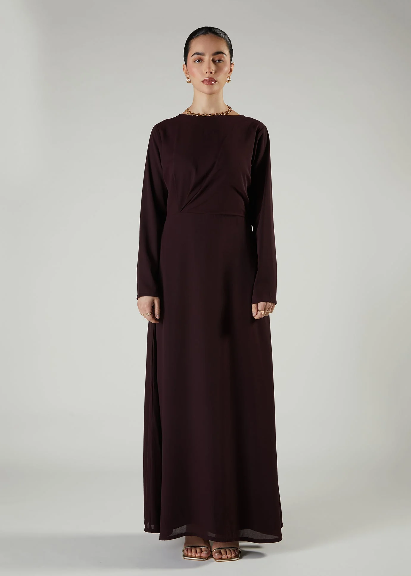 Side Twist Maxi Maroon