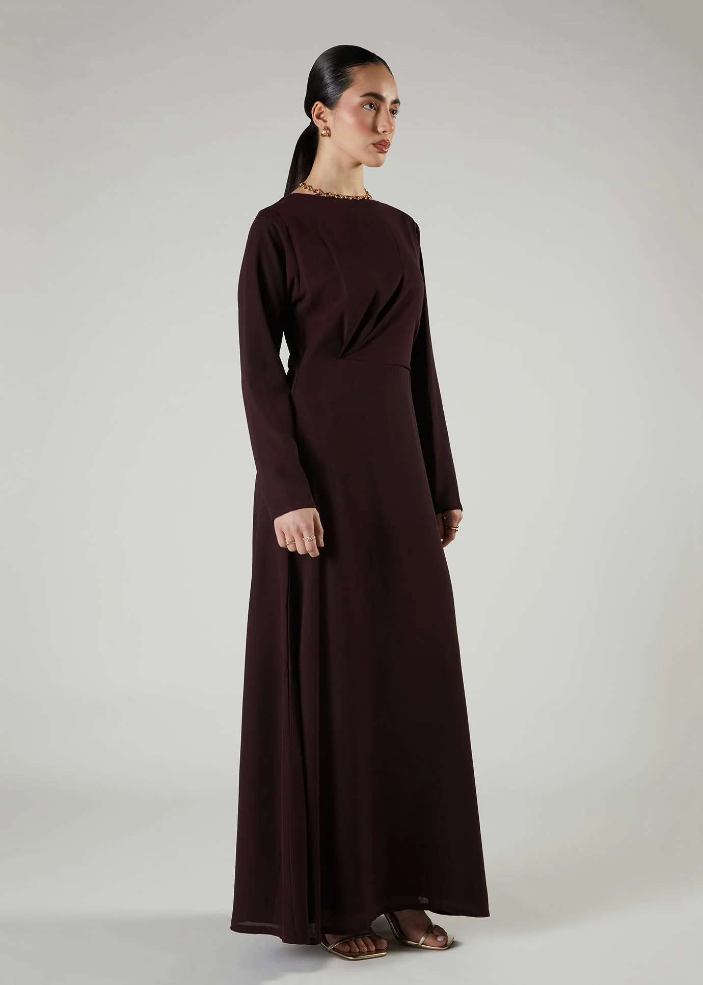 Side Twist Maxi Maroon - Image 2