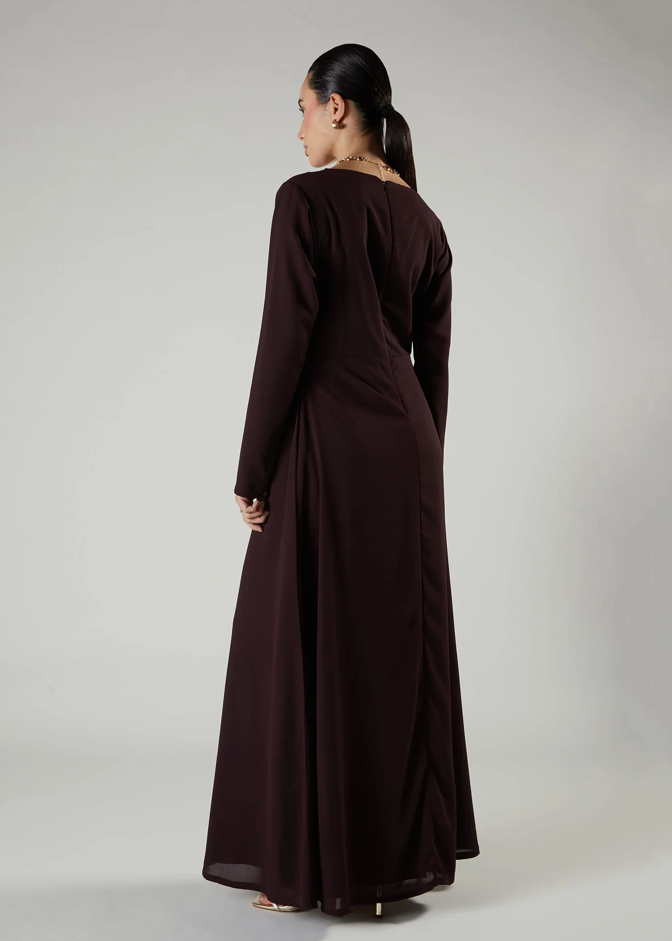Side Twist Maxi Maroon - Image 3