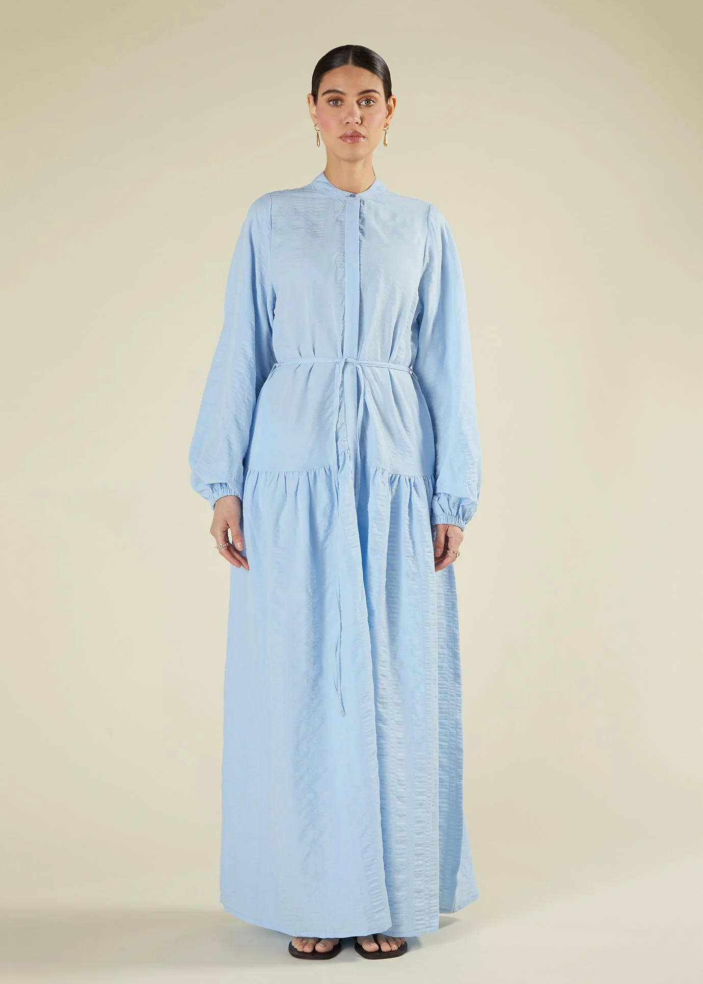 Sky Blue Textured Maxi - Image 2