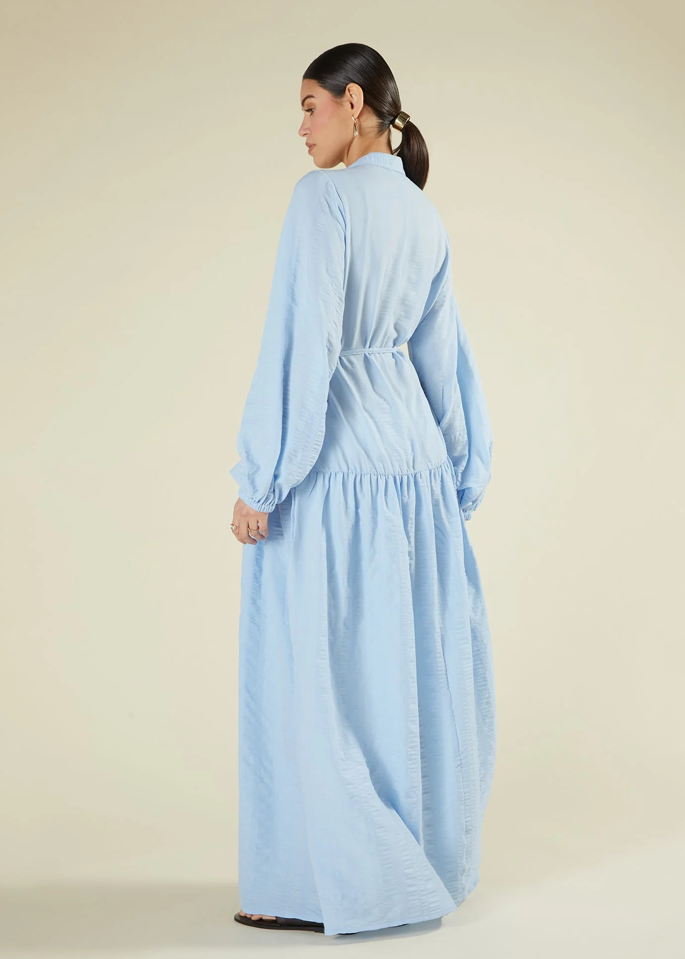 Sky Blue Textured Maxi - Image 3