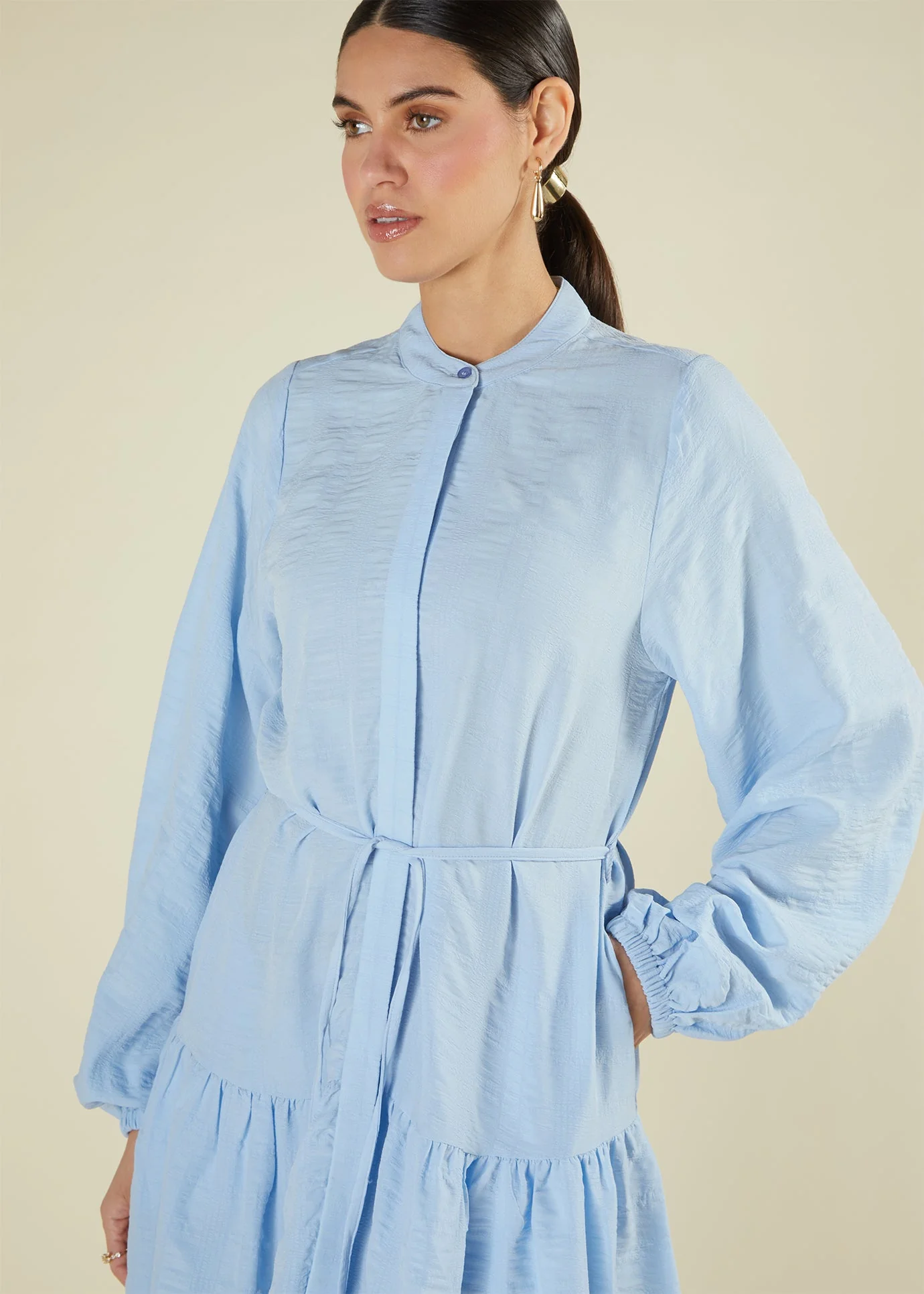 Sky Blue Textured Maxi - Image 4