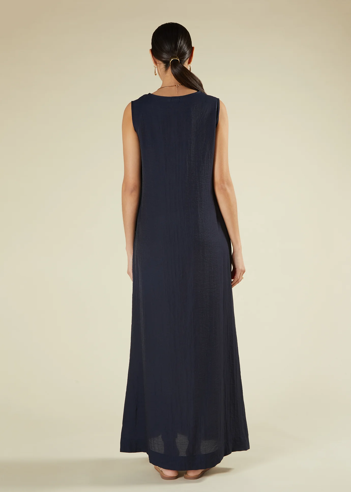 Sleeveless Slip Navy Twill - Image 2