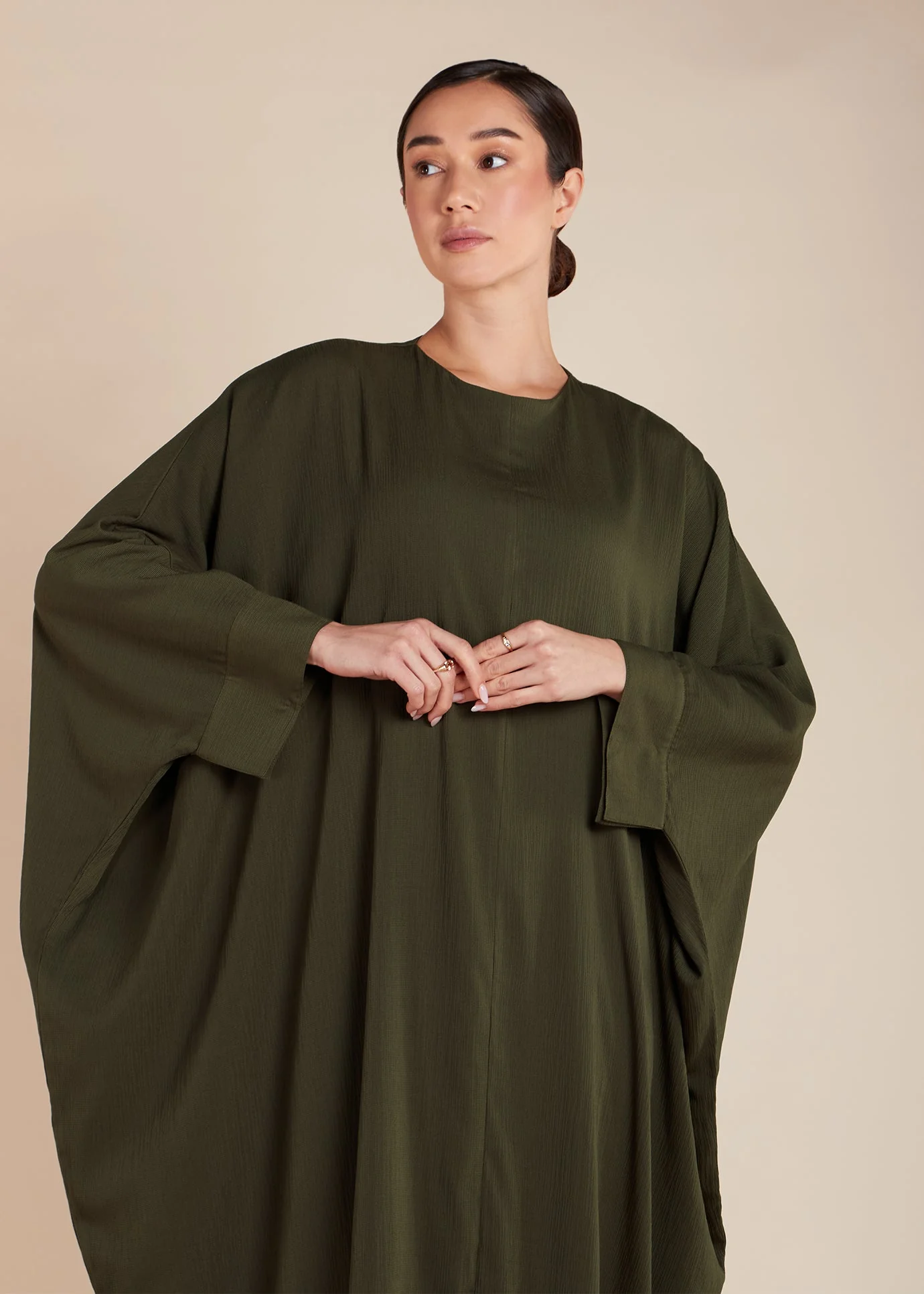 Soft Mesh Kaftan Olive - Image 4