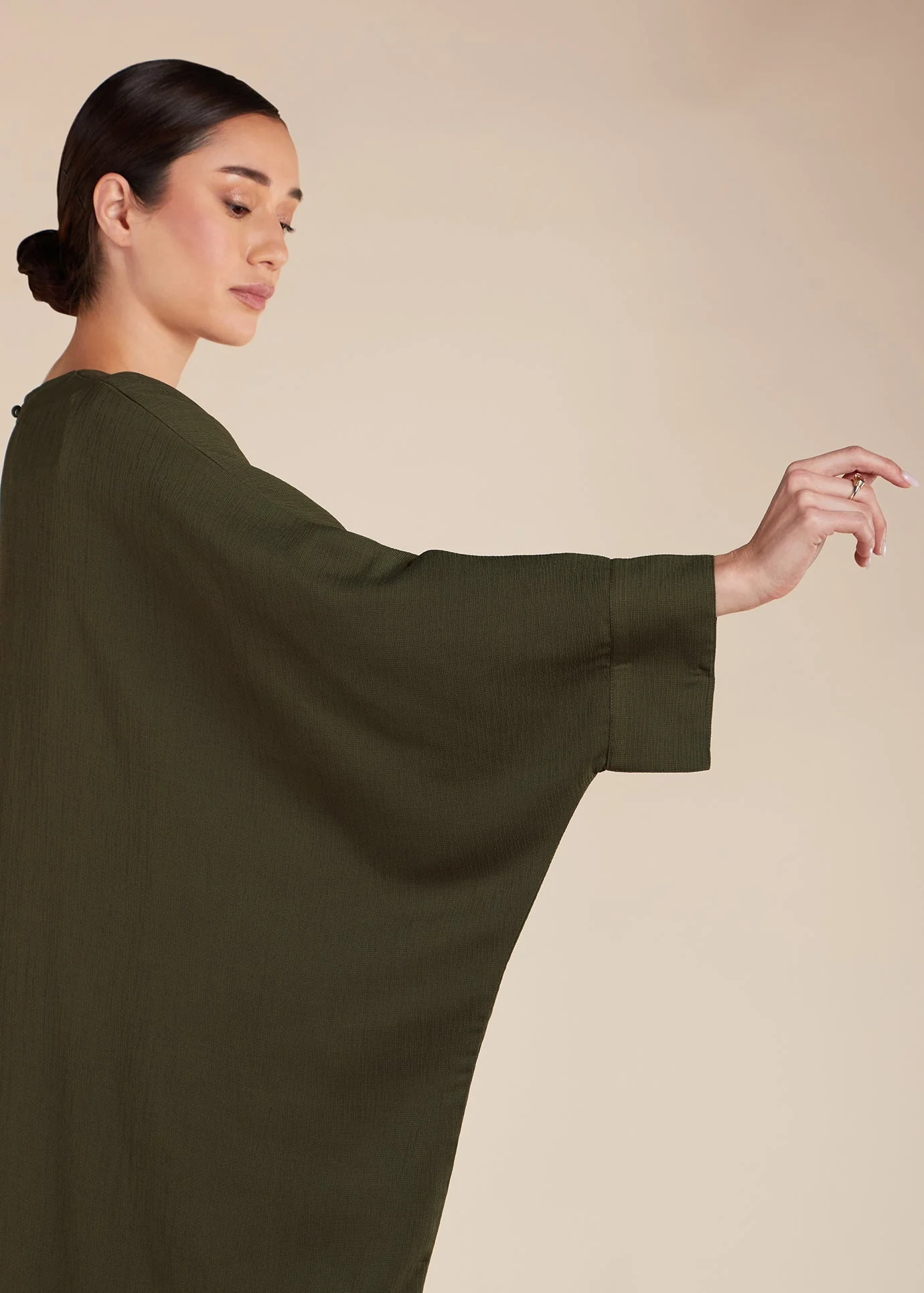 Soft Mesh Kaftan Olive - Image 5