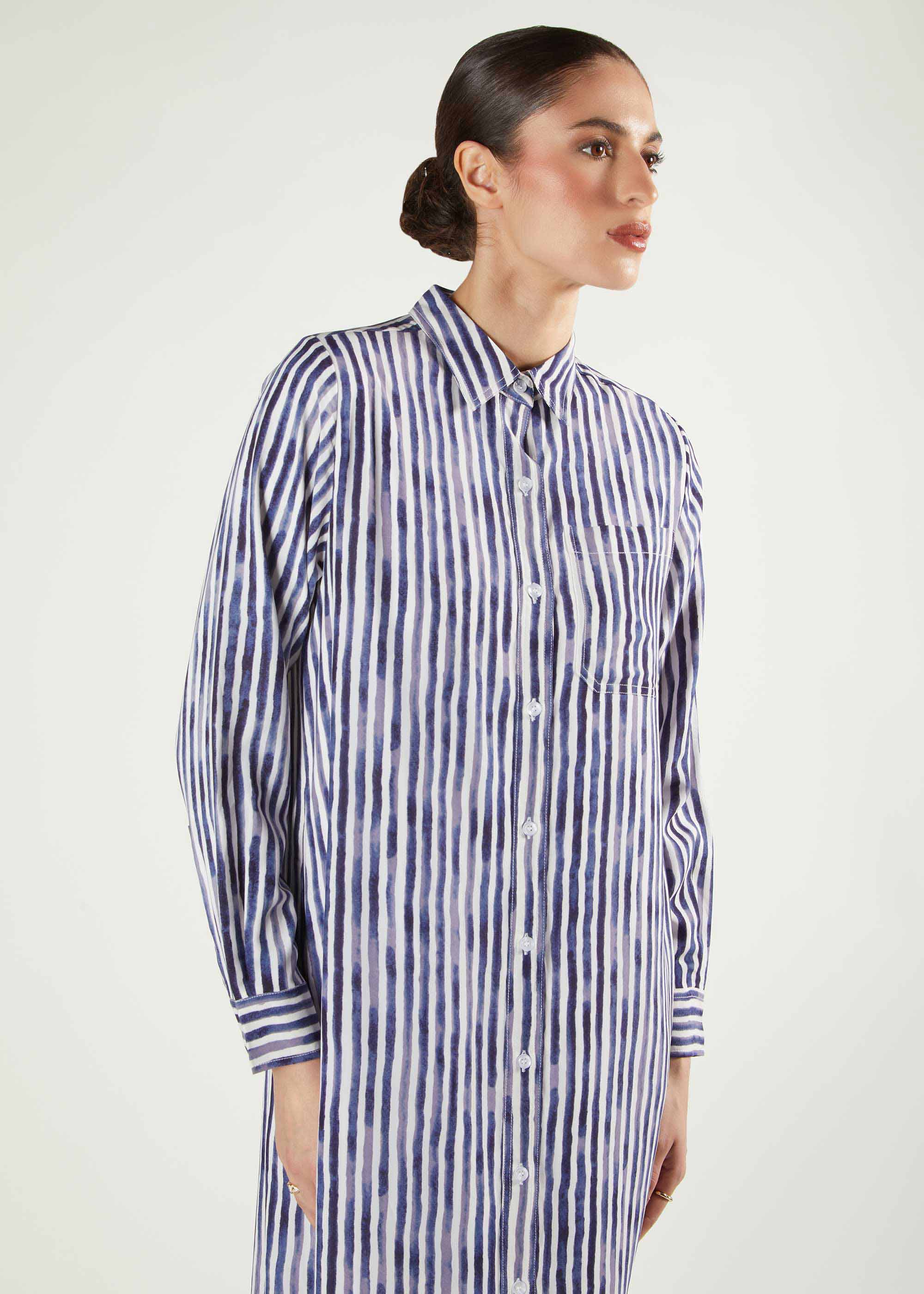 Stripey Maxi Shirt - Image 4