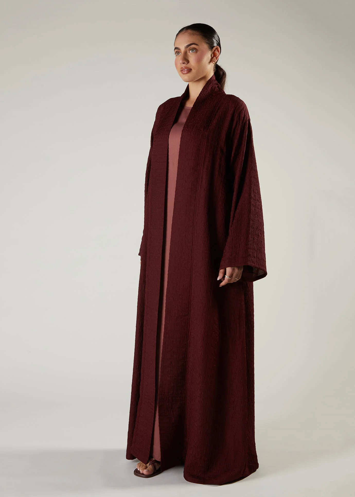 Textured Plum Kimono - Image 2