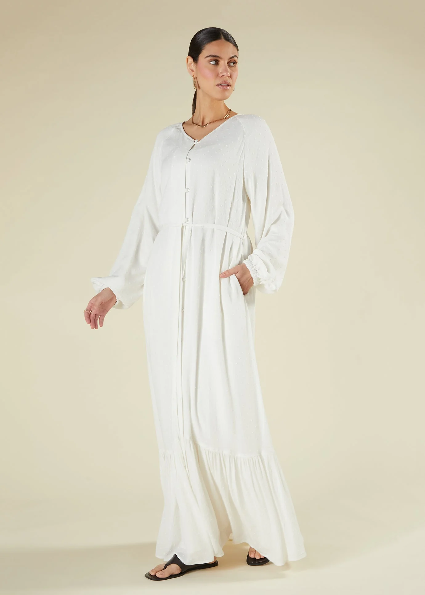 Textured White Maxi - Image 3