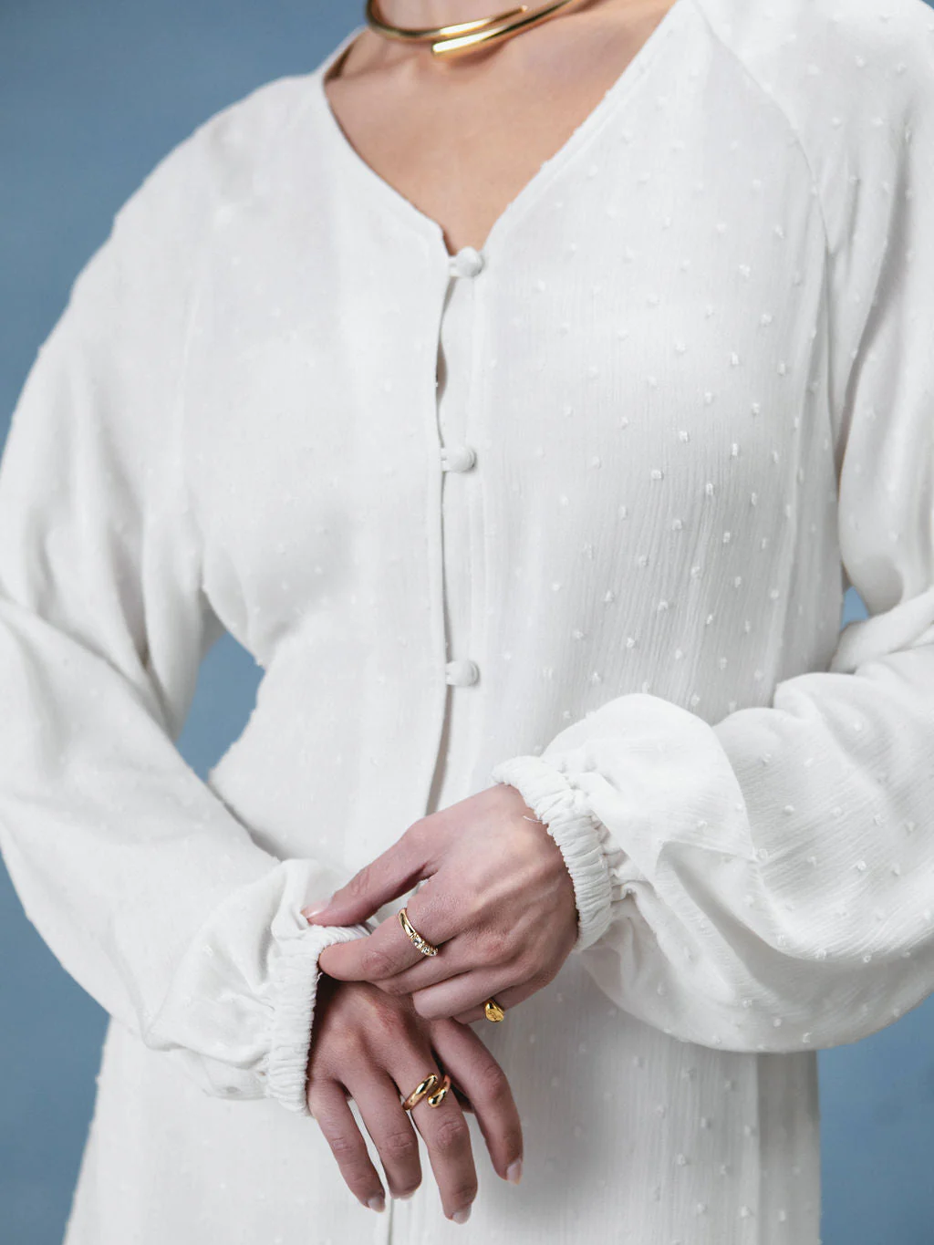 Textured White Maxi - Image 9