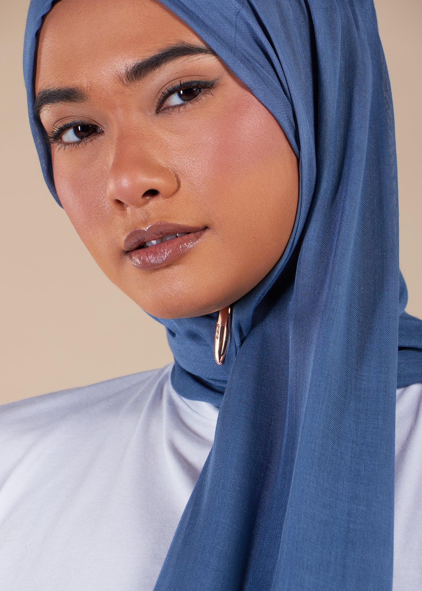 Premium True Teal Modal Hijab - Image 2