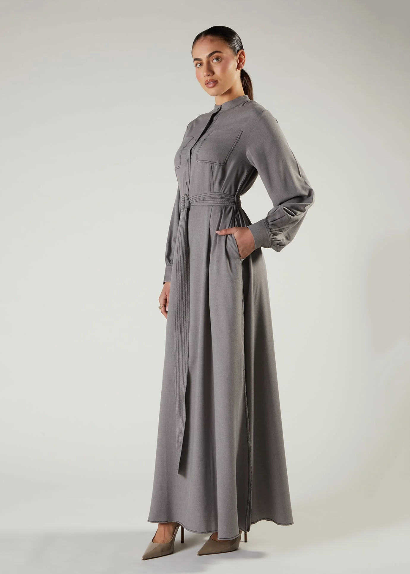 Utility Stitch Maxi Grey